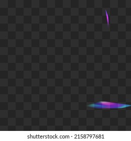 Gradient Kaleidoscope Vector Transparent Background. Hologram Glare Overlay Poster. Color Refraction Dreamy Border. Neon Digital Blur Texture.