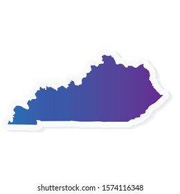 gradient Kentucky map- vector illustration