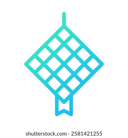 Gradient Ketupat Illustration for Eid al-Fitr