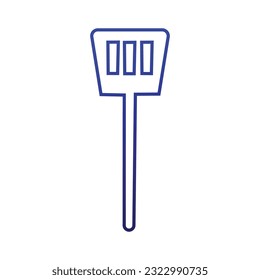 gradient kitchen spatula icon over white background, line style, vector illustration