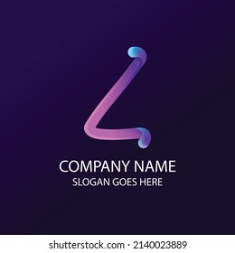 diseño de la plantilla de logotipo de letras de gradiente l