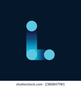 gradient l letter logo template