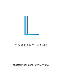 Gradient l logo design template Free vector 