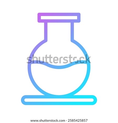 Gradient Lab Beaker Outline Chemistry Concept