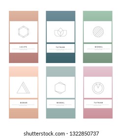 Gradient Labels Template Vector Illustration