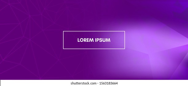 Gradient Landing Page. Vector Polygonal Pattern. Vibrant Geometry Texture. Futuristic Minimal Poster. Landing Page. 3d Modern Polygonal Banner. Purple Minimal Concept. Dynamic Landing Page.