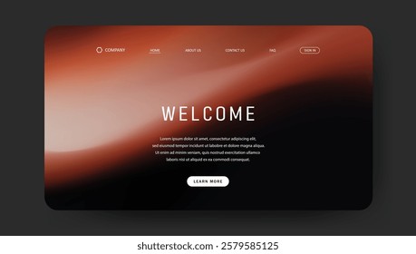 gradient landing page website design. retro vintage 