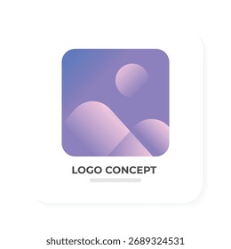 gradient landscape image gallery application logo