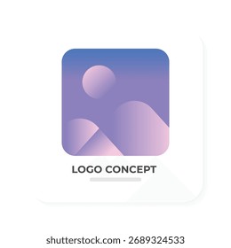 gradient landscape image gallery application logo