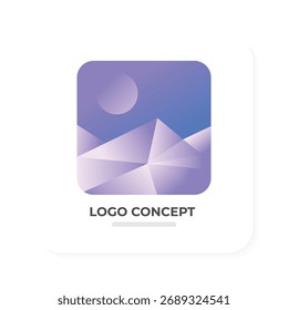 gradient landscape image gallery application logo