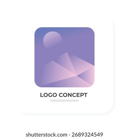 gradient landscape image gallery application logo