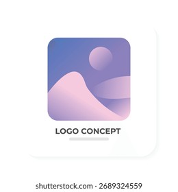 gradient landscape image gallery application logo