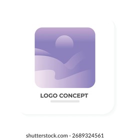 gradient landscape image gallery application logo