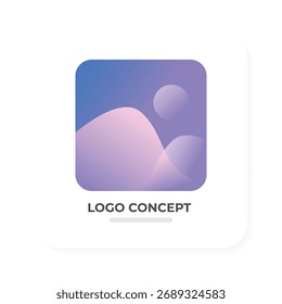 gradient landscape image gallery application logo