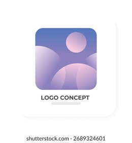 gradient landscape image gallery application logo