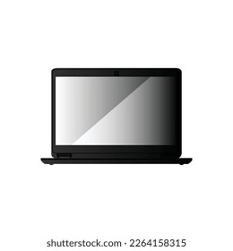 Gradient laptop screen display illustration