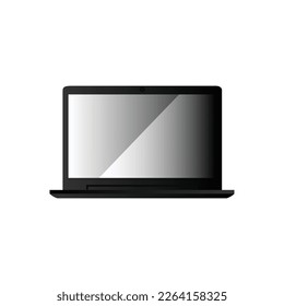 Gradient laptop screen display isolated