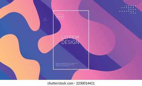 Gradient Layout. Art Fluid Shape. Pink Bright Design. Color Landing Page. Business Invitation. Plastic Page. Minimal Poster. Futuristic Website. Lilac Gradient Layout