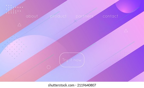 Gradient Layout Flow Landing Page 3d Stock Vector (Royalty Free ...