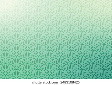 Gradient leaf green pattern line background. vector illustration.