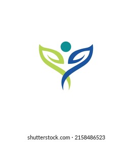gradient leaf logo design vector