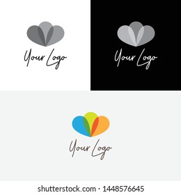 Gradient Leaf Plant Icon Log