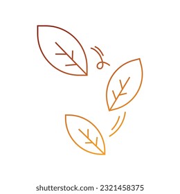 Gradient leafs plant ecology icon vector illustration design
