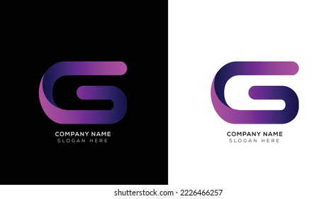 Gradient letter G logo collection