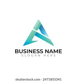 A gradient letter logo design