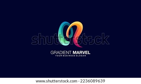 Gradient Letter M logo design template vector symbol