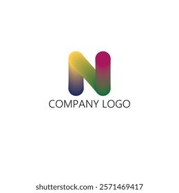 Gradient letter N company logo