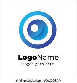 letra de degradado del logotipo tecnología empresarial moderna
