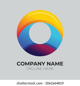letra de degradado del logotipo tecnología empresarial moderna