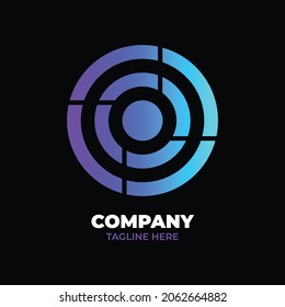 Farbverlauf-Brief mit Logo, moderne Business-Technologie