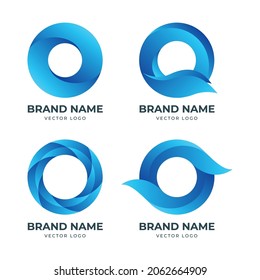 gradient letter o logo modern business tech