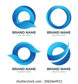 gradient letter o logo modern business tech