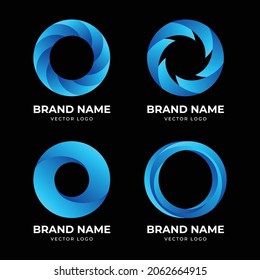 gradient letter o logo modern business tech