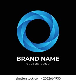 gradient letter o logo modern business tech