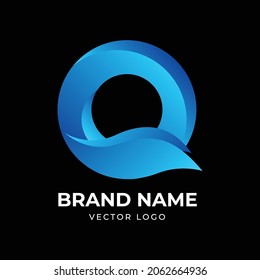 gradient letter o logo modern business tech