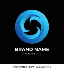 gradient letter o logo modern business tech
