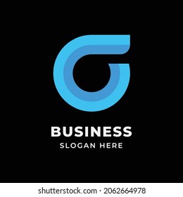letra de degradado del logotipo tecnología empresarial moderna