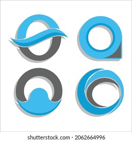 gradient letter o logo modern business tech