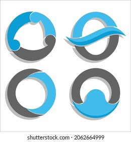 gradient letter o logo modern business tech