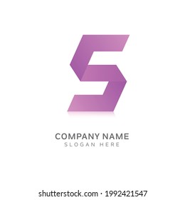 Gradient letter s modern logo design template