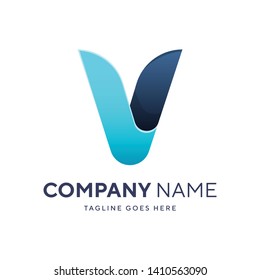 gradient Letter V Logo. V Letter Design Vector with gradient - Vector EPS 10