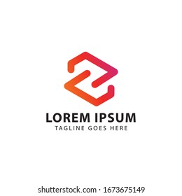 PLANTILLA DE LOGOTIPO DE LETRA DE GRADO Z. MONOGRAM INITIAL Z SÍMBOLO PARA IDENTIDAD EMPRESARIAL. EPS de ILUSTRACIÓN DEL VECTOR.10.