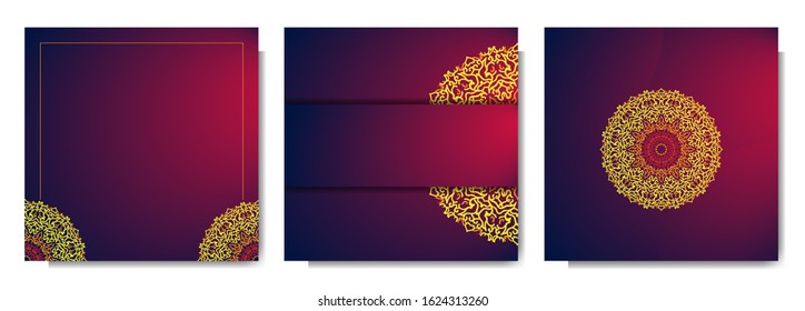 gradient light background included mandala