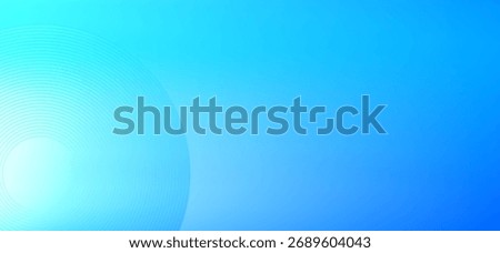 A gradient of light cyan and vivid blue hues forms the backdrop, complemented by subtle, concentric circular designs emanating from the lower-left corner, creating a serene visual effect
