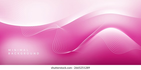 Un gradiente de rosa claro y rosa oscuro, de rosa claro a rosa perla, enfatiza la suavidad y tiene líneas onduladas blancas delgadas.
