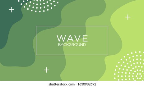Gradient Light Green Wavy, Wave Shapes. Modern Minimalist Background, Wallpaper Template Mockup with Blank Space. Design Graphic Vector EPS10